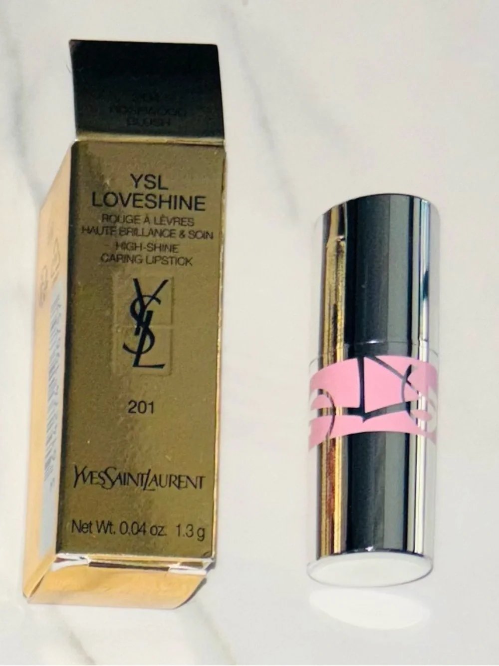 Yves Saint Laurent Loveshine 201 Rosewood Blush Pink Lipstick
